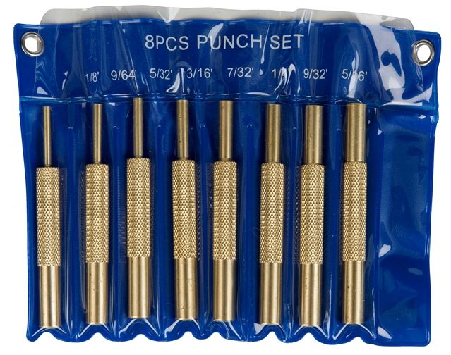 Brass Pin Punch 8 Piece Set