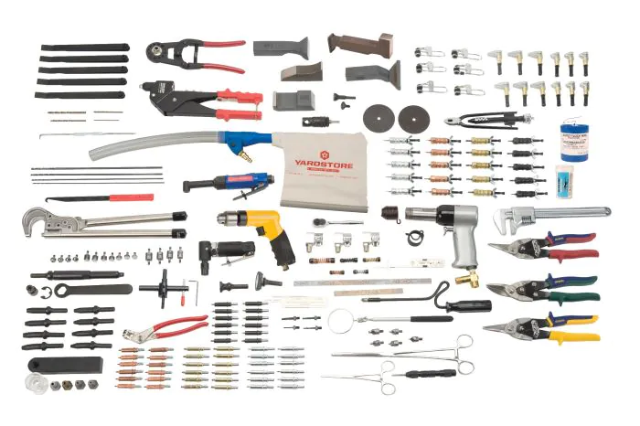 Master Sheet Metal Mechanics Tool Kit, 2X Rivet Gun Kit