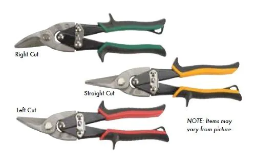 HORUSDY 3 Pack Aviation Tin Snips Set, 10 Inch Metal Straight Cut