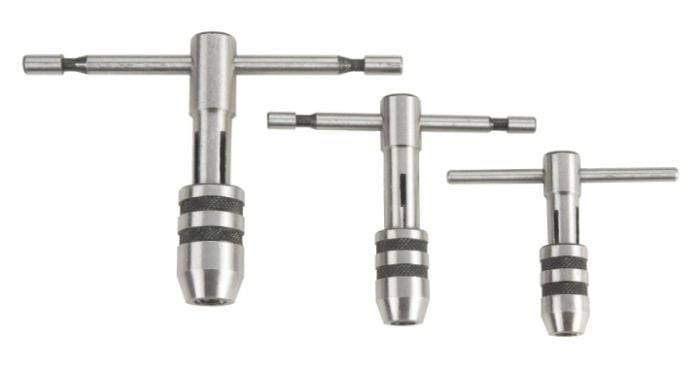 Kaufhof ATW-0053 T-Handle Tap Wrench Solid Jaw 3 Piece 