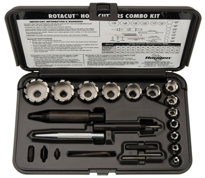 YOSHISUN 5UG5 Hougen (5/16 - 1 1/2) 18 piece RotaCut Combo Hole Cutter Kit