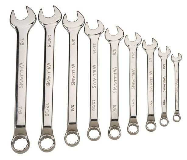 7 Pc Combo Wrench Set 3/8-7/8 in 7 Pc Combo Wrench Set 3/8-7/8 in