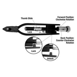 9-Inch Reversible Safety Wire Twister Pliers – Auto-Return, Chrome Vanadium Steel, Left/Right Twist, For Automotive, Aircraft & Machinery