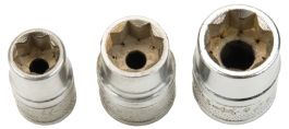 8 Point 3 Piece Socket Set Used (for Square Nuts)